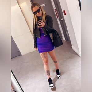 Superdown Stretch Mesh Dress